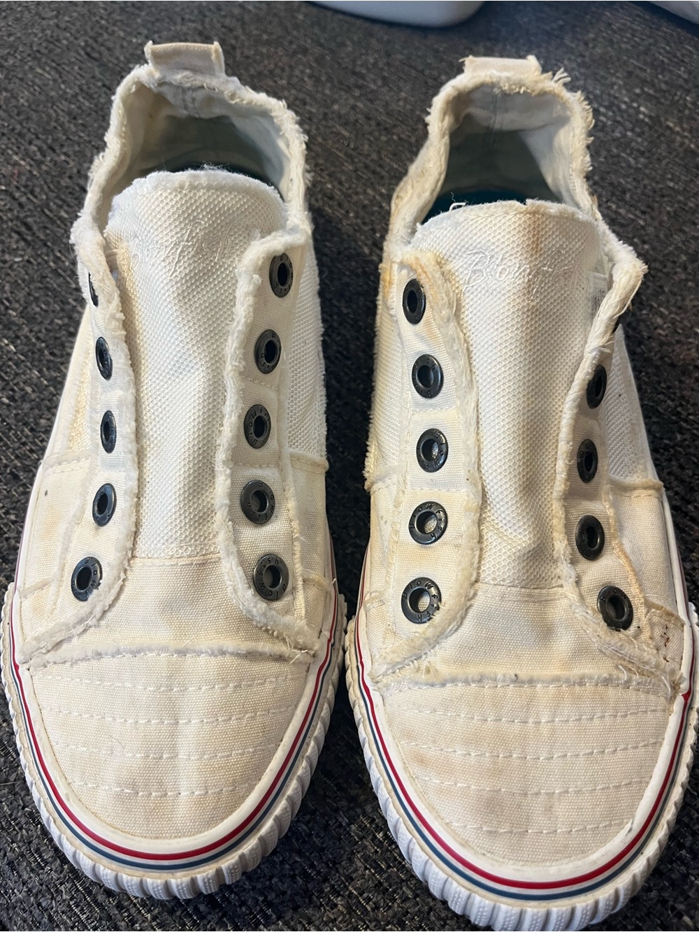 Blowfish Malibu Women’s Size 9 Distressed Canvas Shoes – Vintage Look